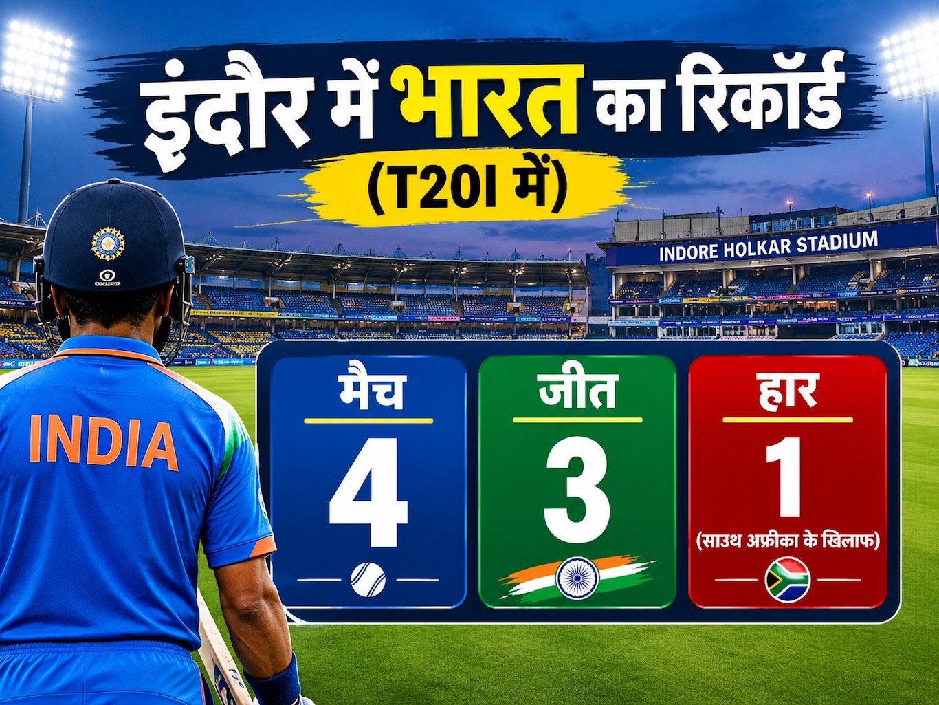india record in indore T20I
