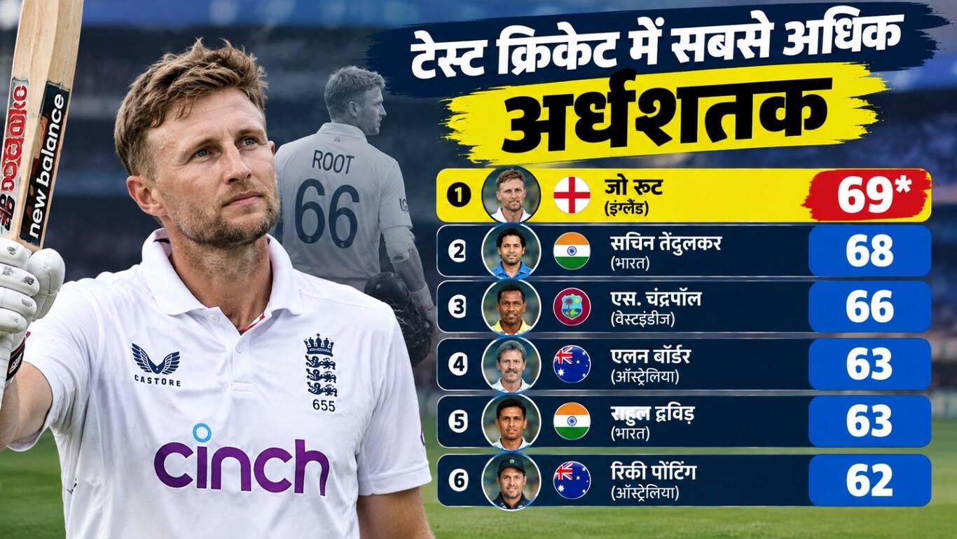 Joe Root holds big record of most test fifty in test cricket