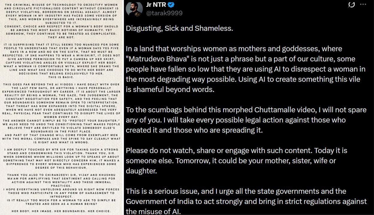 Jr NTR Janhvi Kapoor AI Post