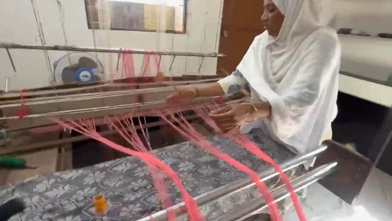 कोटा डोरिया साड़ी हथकरघा