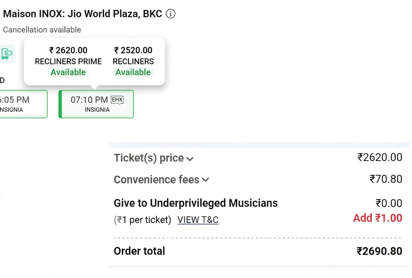 Ramayana Movie Ticket Price