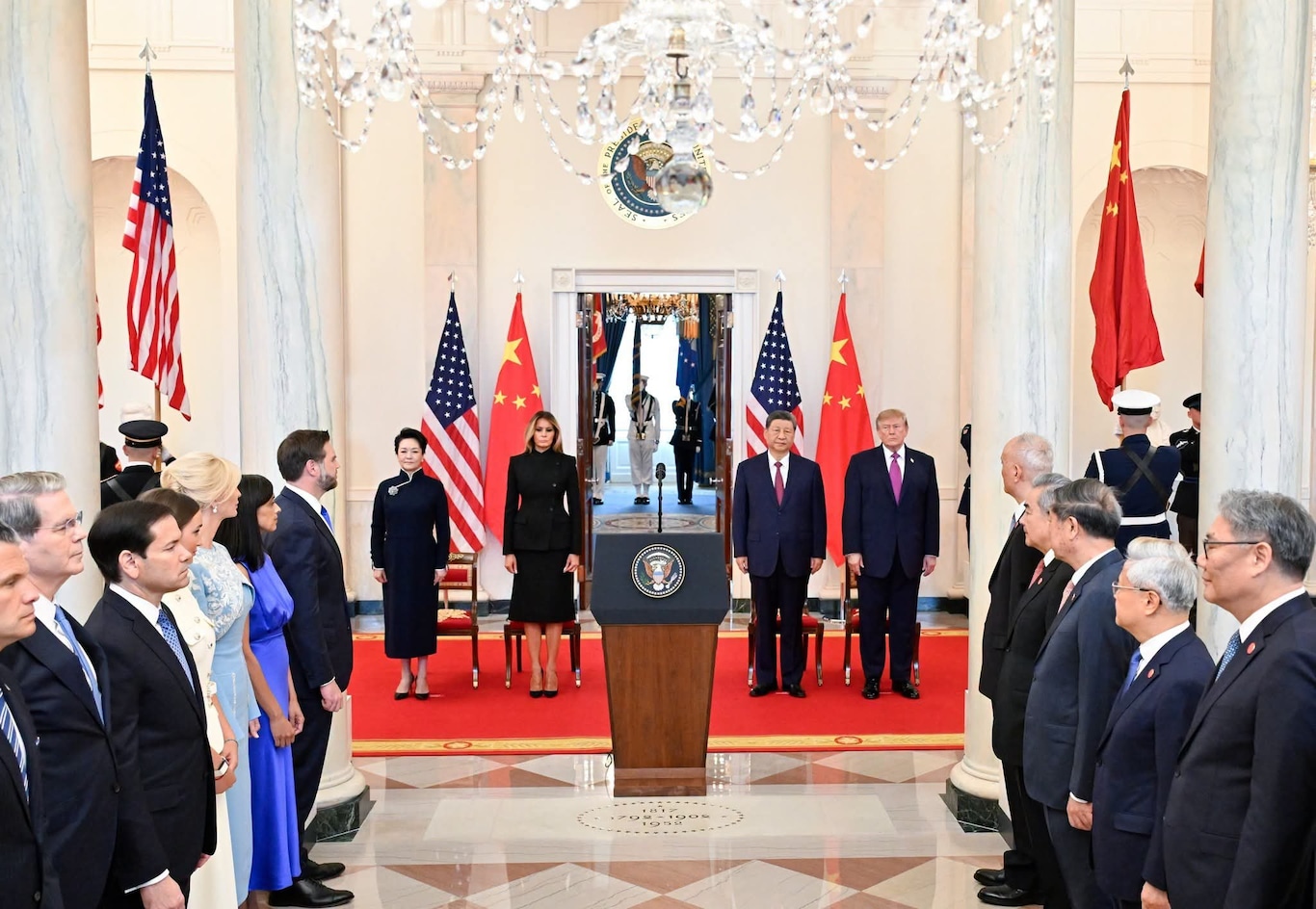 Xi and Trump in White House